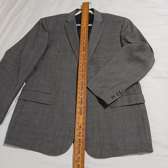 Jos.A.Bank Brrr Comfort blazer 48L Slate Grey Wool Tailored-Fit Tweed Classic - Picture 12 of 14